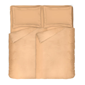 Луксозно спално бельо от памучен сатен праскова, 5 части - Dilios - 1
