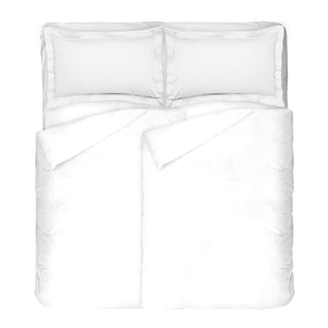 Луксозно спално бельо от памучен сатен в бяло, 5 части - Dilios - 1