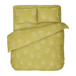Жълто спално бельоо Грейс 2, 100% памук ранфорс, 4 части - Dilios - 1